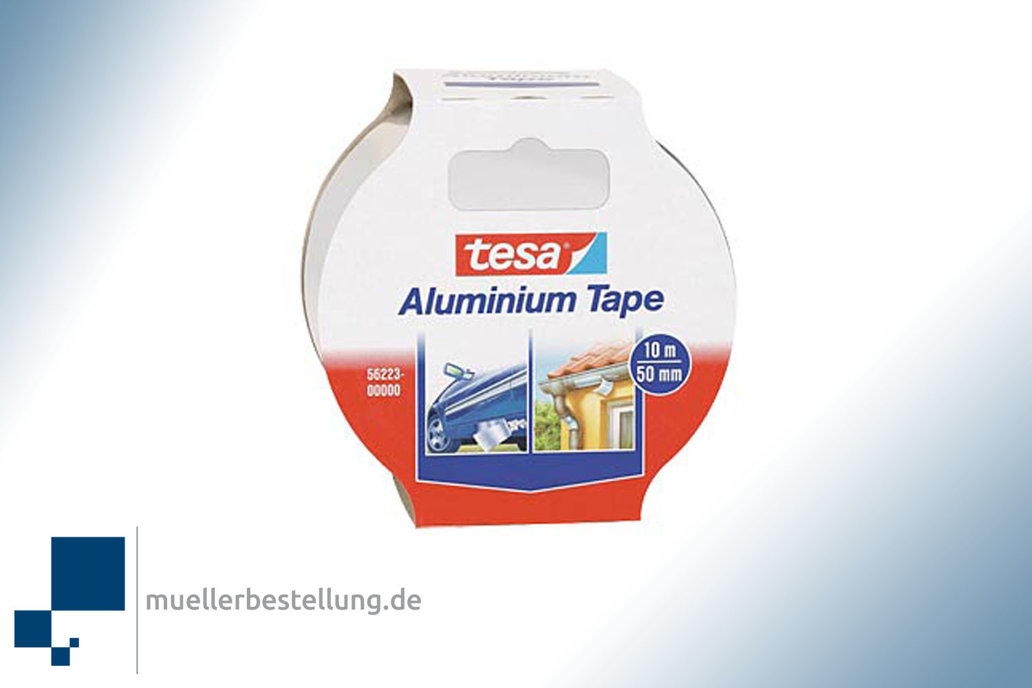 TESA 56223 Aluminium Tape, 10 m x 50 mm