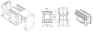 , Spulenkörper EI 60 Lam. 50×60 Spulenkörper EI 60 Lam. 50×60